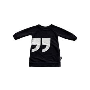 Nununu Quotation Mark Sweatshirt Dress Size 6-12m